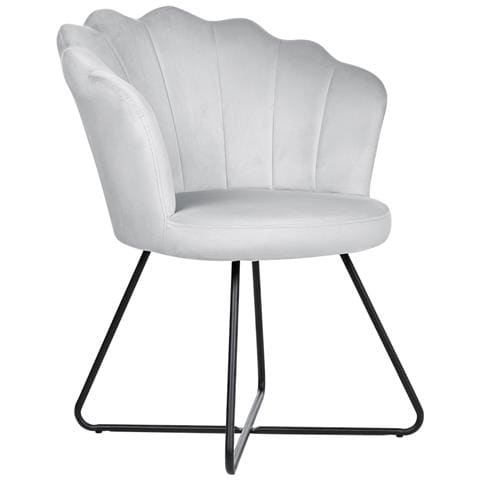 Poltrona Velluto Grigio Lovelock - Foto 1