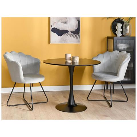 Poltrona Velluto Grigio Lovelock - Foto 2