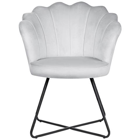 Poltrona Velluto Grigio Lovelock - Foto 13