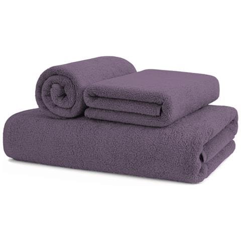 Asciugamani Salvietta Bagno In Morbida Spugna Modello Sophie Colore Prugna Salvietta Prugna - Foto 1
