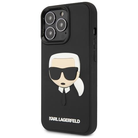 Cover Per Iphone 14 Pro 3d Rubber Karl's Head, Nero - Foto 1