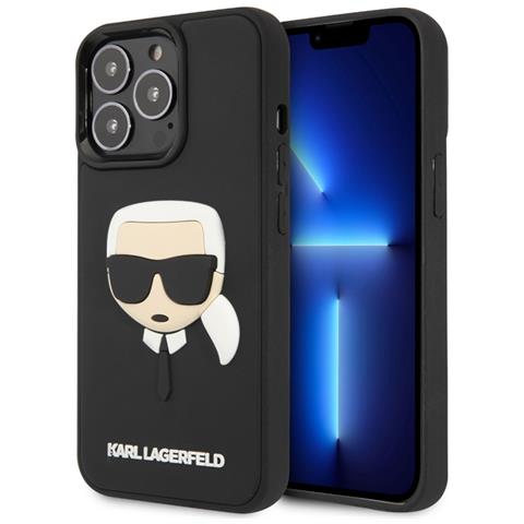 Cover Per Iphone 14 Pro 3d Rubber Karl's Head, Nero - Foto 2