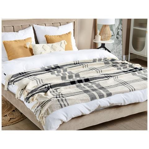 Coperta Yuvali Cotone 130 X 170 Cm Bianco - Foto 1