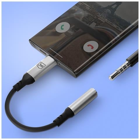 Adattatore Da Usb-c A Jack 3,5 Mm Suono Di Alta Qualità Compatto, Nero / Argento - Foto 2