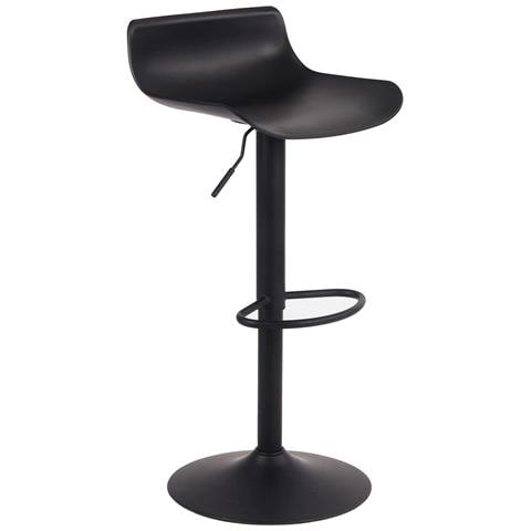 Sgabello Regolabile Con Poggiapiedi Per Arredo Bar Esterno Interno Con Seduta In Polipropilene E Struttura In Acciaio Poly Steel - Black - Foto 1