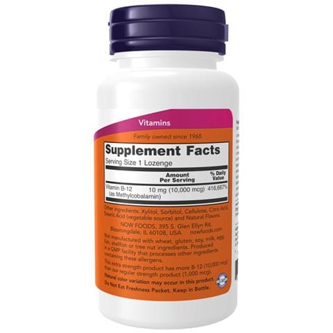 Vitamina B-12 10 000 Mcg 60 Pastiglie Metilcobalamina - Foto 2