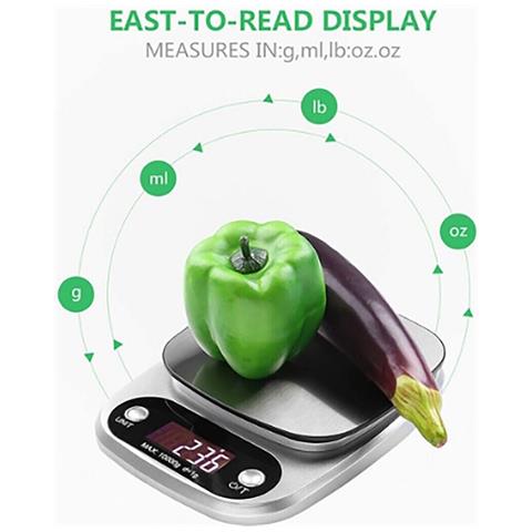 Bilancia Digitale Lcd Da Cucina Elettronica Da 1gr A 10kg Tasto Tara Casa B34 - Foto 5