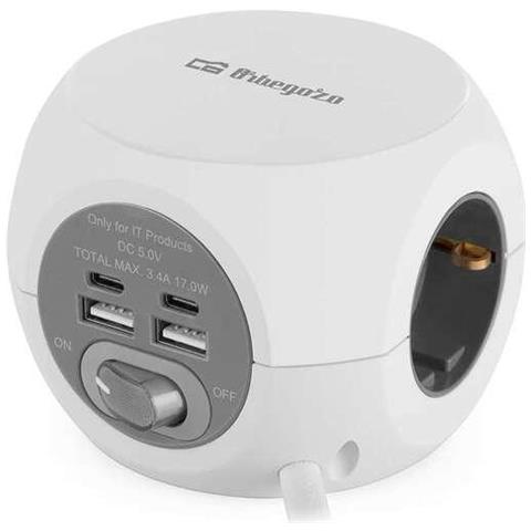 En 4000 - Spina 7 In 1 Con Prese Di Terra E Connessioni Usb-c - Compatta E Sicura - Ideale Per I Viaggi - Cavo - Foto 1