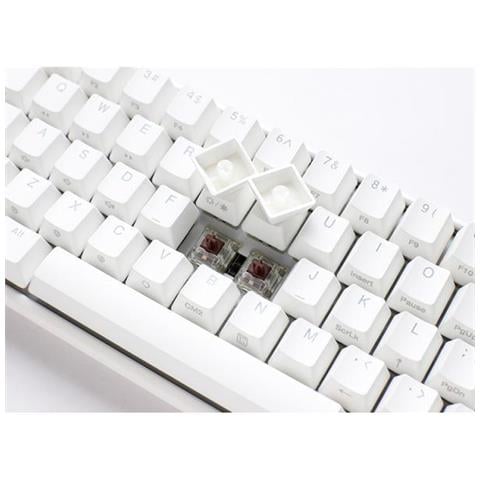 One 3 Classic Pure White Mini Tastiera Gaming Rgb Led - Mx-black Tastiera Usb Tedesco Bianco - Foto 2