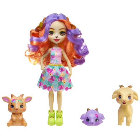 Enchantimals-famiglia Di Golita-bambola-capra E 3 Figurine Di Capra Hxc00 - Foto 3