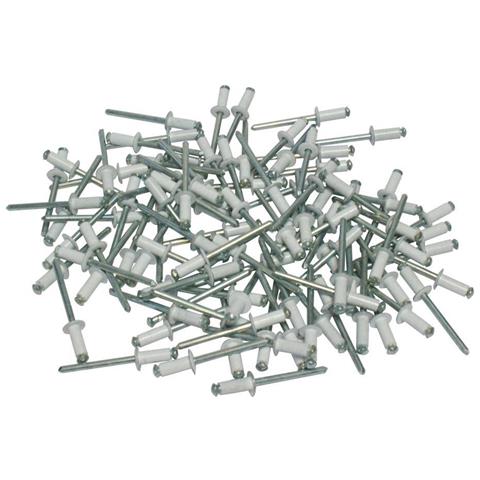 Kit 100 Rivetti Bianchi Fissaggio Targa - Foto 1