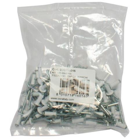 Kit 100 Rivetti Bianchi Fissaggio Targa - Foto 2