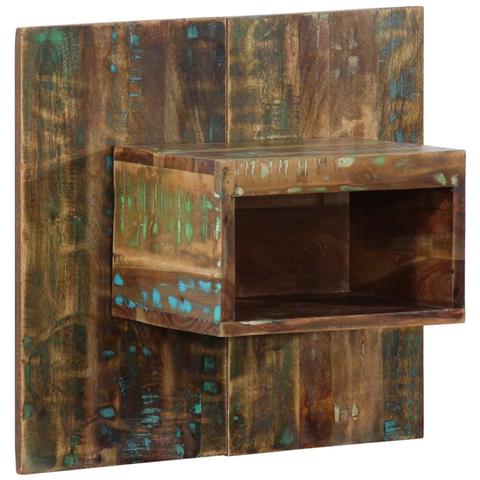 Comodino Multicolore 50x27x50 Cm In Legno Massello Recupero - Foto 1