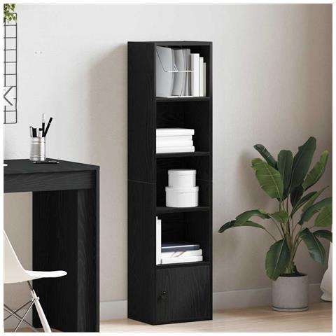 Libreria Rovere Nero 31x24x127 Cm In Legno Multistrato - Foto 3