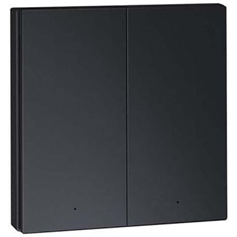 Interruttore Doppio Pulsante Senza Fili H1 Zigbee Domotica, Grigio Antracite - Foto 1