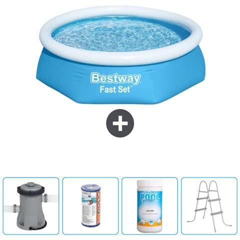 Piscina Fuori Terra - In Giro - 244x61 Cm - Blu - Include Accessori Coordinati Cb60 - Foto 1