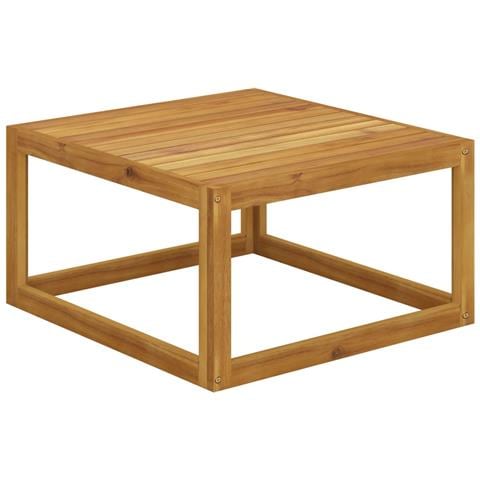 Tavolino Da Caffè 68x68x29 Cm In Legno Massello Di Acacia - Foto 2