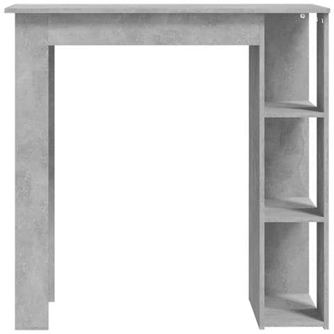Tavolino Da Bar Con Ripiani Grigio Cemento 102x50x103,5 Cm - Foto 2