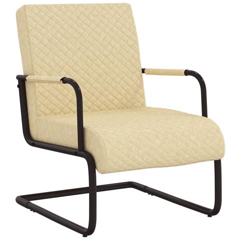 Sedia A Sbalzo Crema In Similpelle - Foto 2