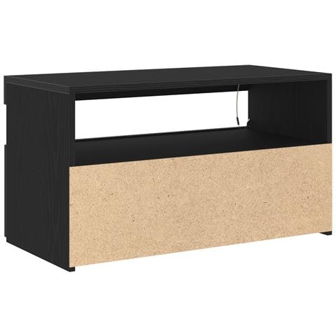 Mobile TV con Luci LED 2 pz Nero Rovere 75x35x40 cm Legno ingegnerizzato - Foto 9
