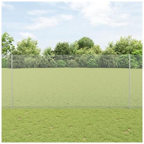 Post per Recinzione  22 pz Canale a U 140 cm Acciaio Galvanizzato, Recinzione Esagonale  1,4x50 m Acciaio Galvanizzato - Foto 2
