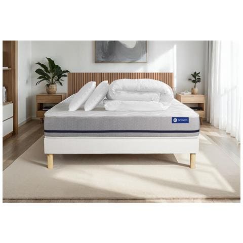 Pacchetto Letto Completo - Materasso 180x200cm + Box Spring Con Doghe (kit) + 2 Cuscini + Piumino - Actimemo Soft - Foto 1