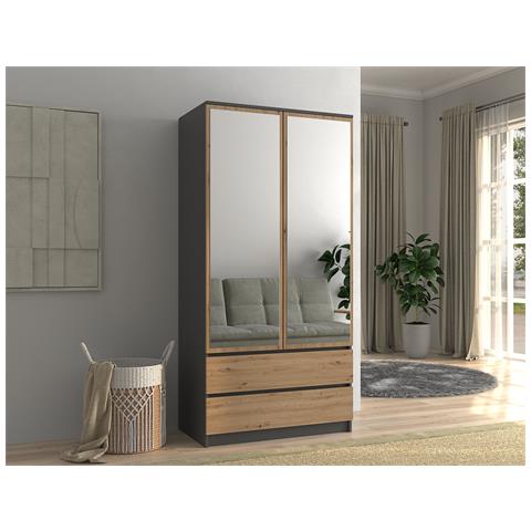 SZAFA MALWA AN /AR L armadio /guardaroba per camera da letto 5 ripiani 2 porta /porte - Foto 2