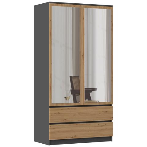 SZAFA MALWA AN /AR L armadio /guardaroba per camera da letto 5 ripiani 2 porta /porte - Foto 1