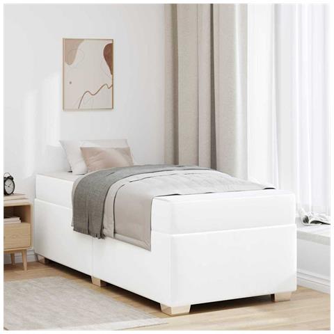 Struttura del letto Bianco 80 x 200 cm Pelle sintetica - Foto 2