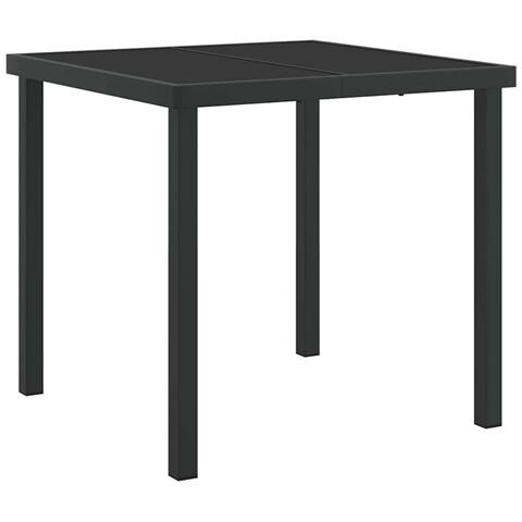 Set da Pranzo per Giardino 5 pcs Nero polyrattan - Foto 2