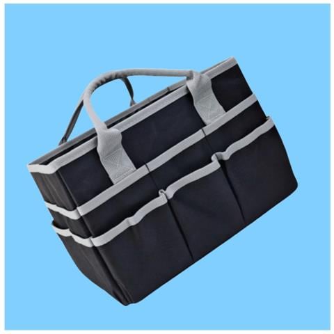 Borsa Porta Attrezzi Da Giardino In Tessuto Oxford - Organizer Portatile Con Tasche Multiple Grey - Foto 2