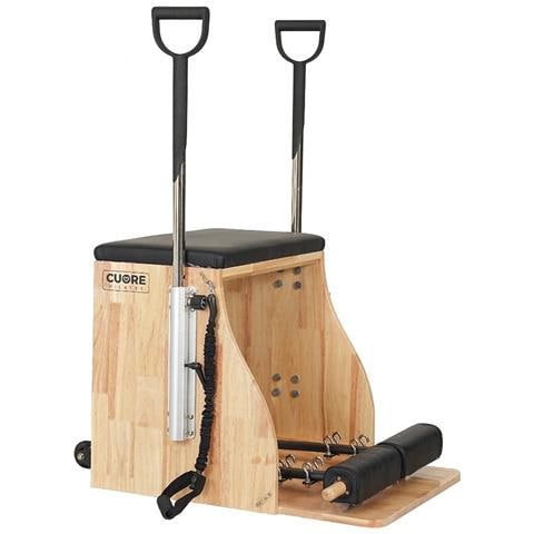 Sedia Pilates In Legno Nero Con Molle Regolabili, Stabile E Resistente - Foto 1