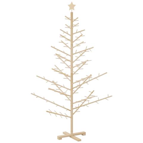 Albero di Natale in legno con supporto Naturale 180 cm - Foto 1