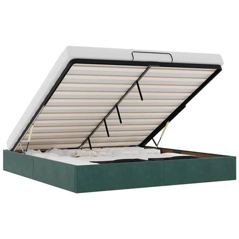 Struttura Letto Pouf senza Materasso 200x200 cm in Velluto - Foto 1