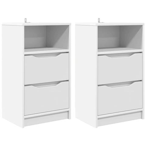 Comodini 2 pcs Bianco 40 x 30 x 467 cm Legno multistrato - Foto 1