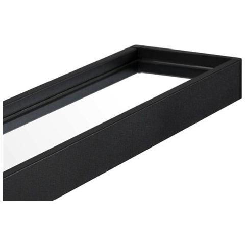 SPECCHIO CON MENSOLA 70CM Nero Rotondo Stile Loft - Foto 2