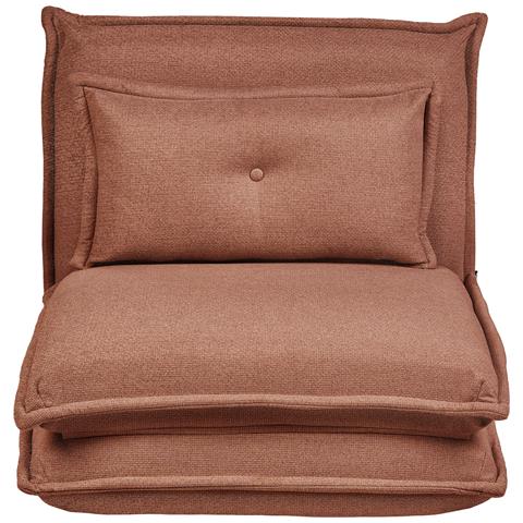 Divano Letto Singolo Dellen Tessuto Marrone - Foto 2