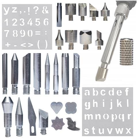 Set Di Punte Per Pirografia - 30 Pezzi | Filettatura M4, Adattatore 900m | Compatibile Con Stazioni, Yihua, Wep - Foto 1
