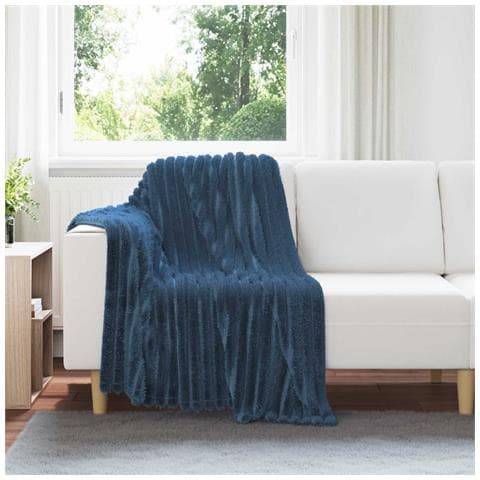 Coperte da Pile 6 pcs Blu navy 150 x 130 cm Panno - Foto 2