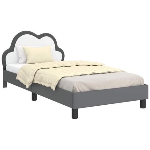 Struttura letto bambini con testata Grigio Chiaro 80 x 200 cm - Foto 1