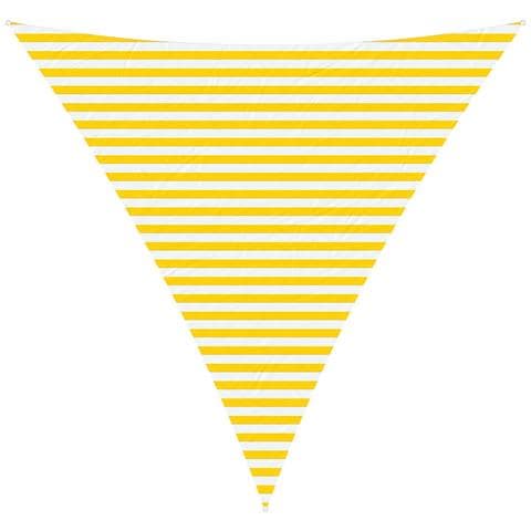 Vela da ombra solare Giallo e Bianco 4 x 4 x 4 m - Foto 1