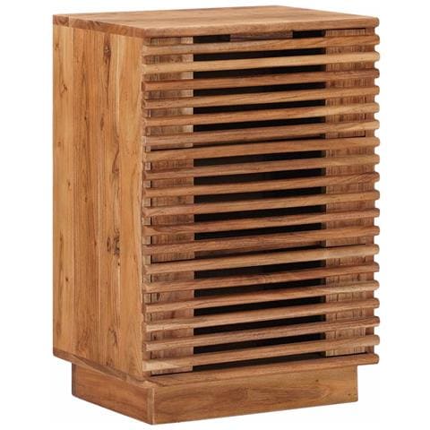 Comodino a muro fatto a mano Marrone Teak 40 x 30 x 60 cm - Foto 1