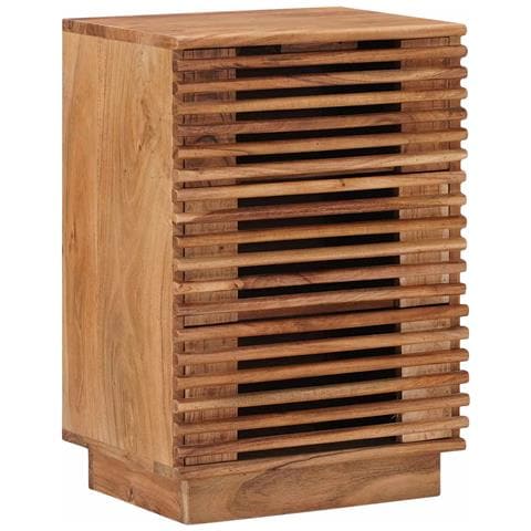 Comodino a muro fatto a mano Marrone Teak 40 x 30 x 60 cm - Foto 2
