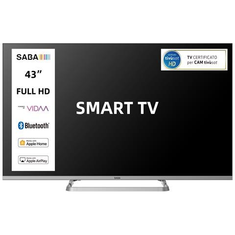 SA43SM10VDA SMART TV 43" FULL HD, Sistema operativo VIDAA, Triplo tuner DVBT2/C /S2 HEVC MAIN10, Certificato TivuSAT, Piedistallo centrale, Dolby Audio - Foto 1