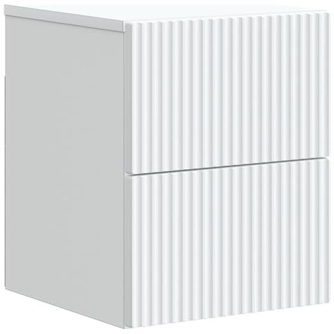 Mobiletto da notte a muro con cassetto Bianco 33 x 34,5 x 40 cm - Foto 1