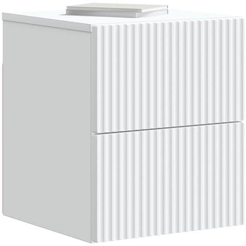 Mobiletto da notte a muro con cassetto Bianco 33 x 34,5 x 40 cm - Foto 2