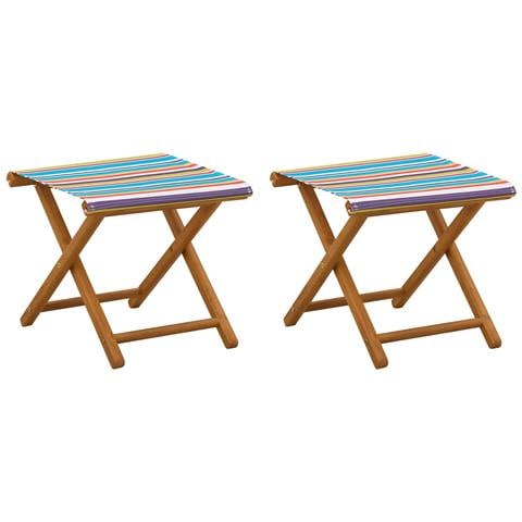 Lettino 2 pcs Legno di Eucalipto Massello Multicolore - Foto 1