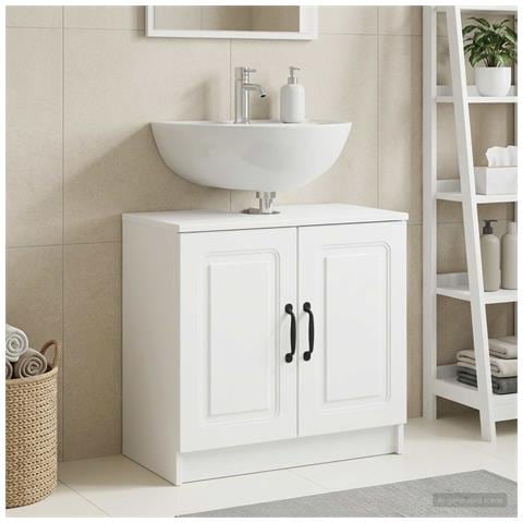 Armadio per Lavabo da Bagno UTRECHT Bianco 59,5 x 31,5 x 59 cm - Foto 2