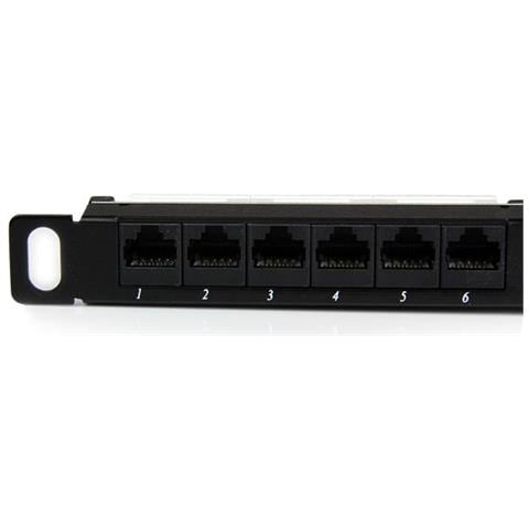 Quadro per prese 0,5U Cat5e a 24 porte - Quadro per prese RJ45 110 Cat 5e Ethernet per montaggio a rack - Foto 6