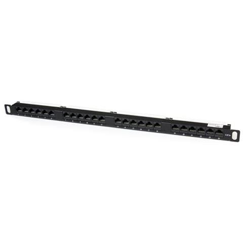 Quadro per prese 0,5U Cat5e a 24 porte - Quadro per prese RJ45 110 Cat 5e Ethernet per montaggio a rack - Foto 1